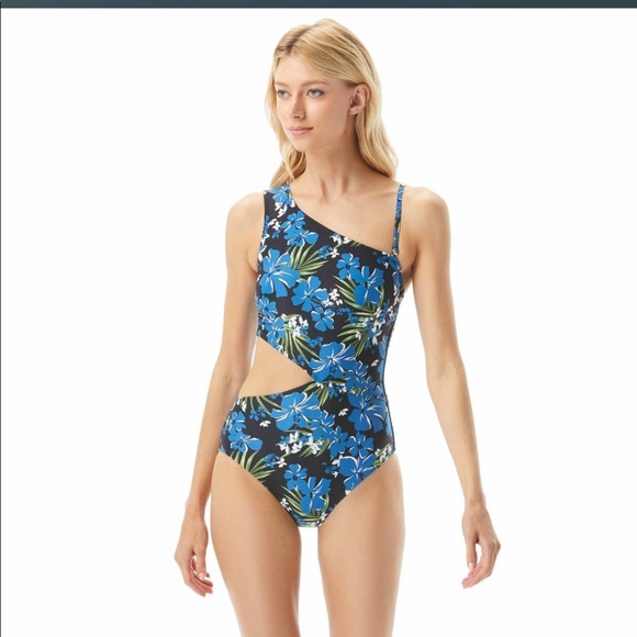 🔥⬇️ SALE NWT MMK One Shoulder -One🩱- Bold Tropical Bliss - Picture 3 of 7